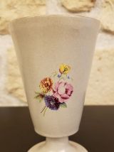 Paire de mazagrans fleuris Vallauris