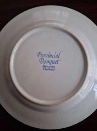 6 Assiettes A Dessert "Bouquet Provincial"