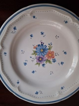 6 Assiettes A Dessert "Bouquet Provincial"
