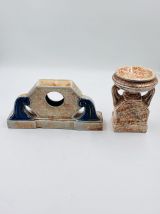 Lot de 8 horloges et céramique art déco de Thulin
