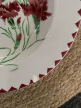 6 assiettes creuses Sarreguemines Digoin modele oeillet.