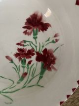 6 assiettes creuses Sarreguemines Digoin modele oeillet.