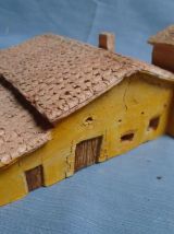 Maison pigeonnier en terre cuite patinée ,pièce unique