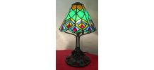 lampe fer forgé art deco  35x20 inter a la douille avec abat