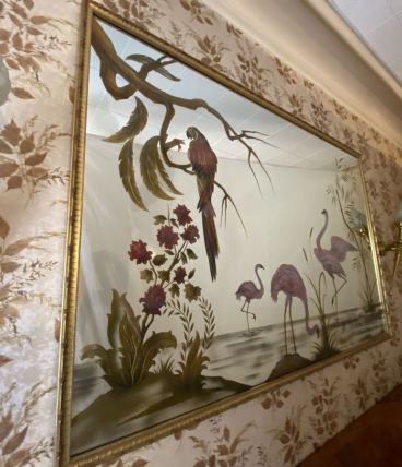 Miroir sérigraphié grand format