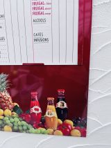 Publicité tarifaire authentiques en métal 'Fruigal'