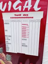 Publicité tarifaire authentiques en métal 'Fruigal'