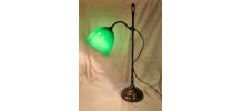Lampe globe opaline verte