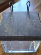 boite à sel en verre ancienne