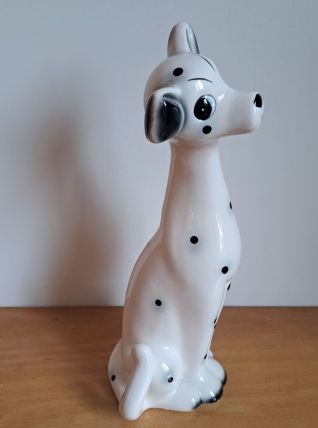 Grand dalmatien vintage en faience 
