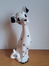 Grand dalmatien vintage en faience 