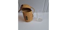 Verre de cure VICHY et panier osier