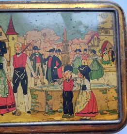 Boîte en tôle publicitaire biscuits d'Alsace