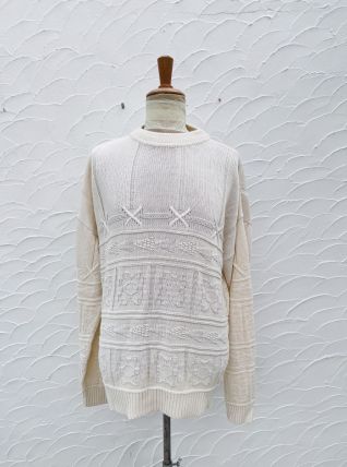 Pull Blanc homme vintage