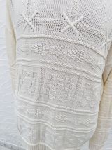 Pull Blanc homme vintage