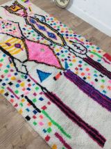 Tapis Berbère Fait Main Multicolore En Laine