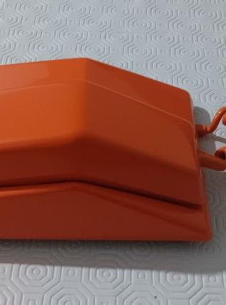 Téléphone à cadran rotatif space age orange de 1977