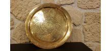 Assiette orientale vintage en laiton