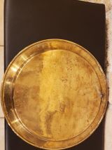 Assiette orientale vintage en laiton