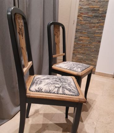 2 chaises Art Déco entièrement renovées
