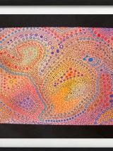 Dessin pièce unique d'inspiration art aborigène, mandala