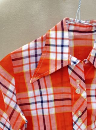 Chemisier orange vintage