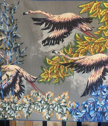 Tapisserie Flamants roses par Robert Debieve 
