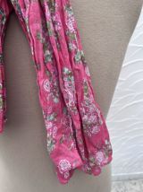 Echarpe rose floral vintage