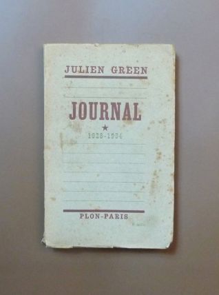 Journal- Tome 1- 1928-1934- Julien Green- Librairie Plon   