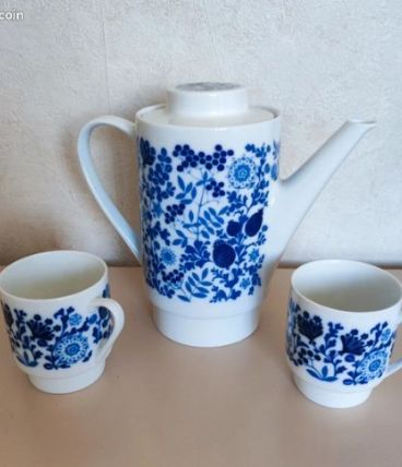 Cafetière et deux tasses Melitta, modèle Hambourg