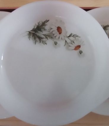 Lot de 3 plats à œufs Arcopal Modèle Marguerite