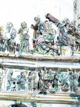 Dessin d'Eugène Véder "Le monument".