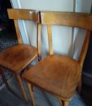 Lot 2 Chaises Bistrot Baumann Vintage 50