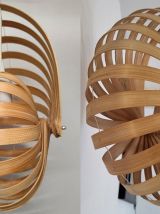 Lustre nautilus en bambou