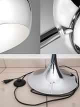 Lampe design vintage Eyeball chromé pied tulipe - 3 globes
