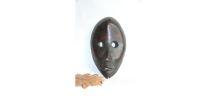 Ancien masque Dan en bois sculpté.  Art africain.