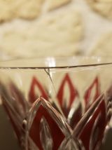 Lot de 6 verres à pied vintage Arlequin rouge 