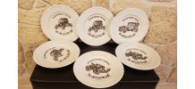 Lot de 6 assiettes voitures Vintage ESSO