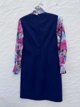 Robe longue bleu vintage