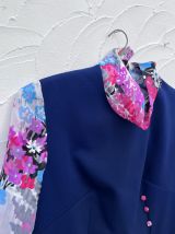 Robe longue bleu vintage