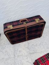 Duo de valises déco Ecossais vintage
