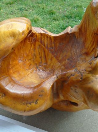 Sculpture chinoise moisissure champignon vide poche