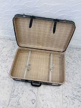 Valise en carton gris chiné