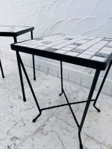Duo de tables d'appoint en céramique