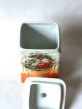 Grande boîte à sucre vintage - Boîte porcelaine romantique