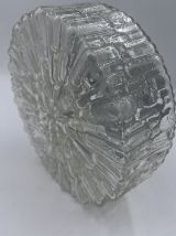 Plafonnier en verre moulé avec relief