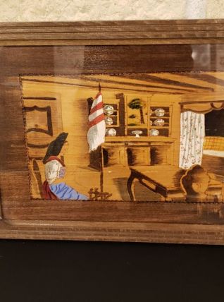 Plateau artisanal signé 
