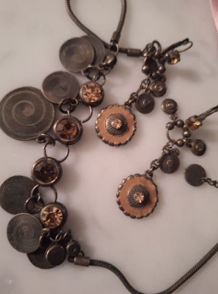 Collier et boucles d'oreilles Axelle creation