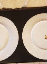 Duo d'assiettes à steack en porcelaine