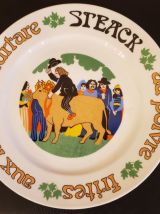 Duo d'assiettes à steack en porcelaine